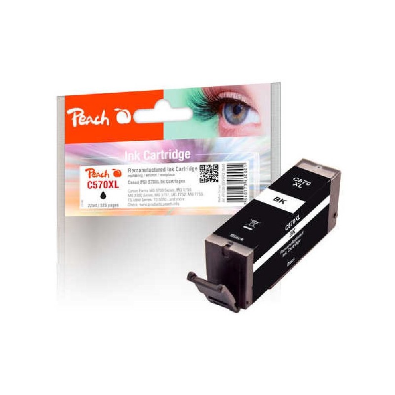 PEACH kompatibilní cartridge Canon PGI-570XL, black, 22ml