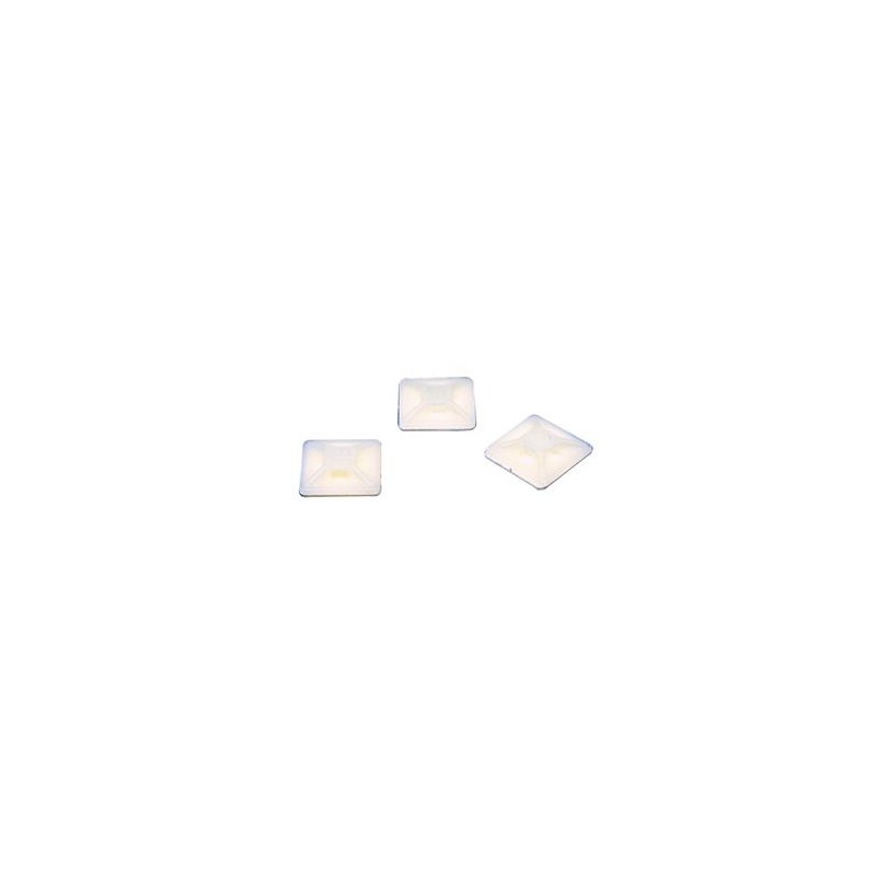 Fixapart CTMB 02 - samolepící příchytka pro stahovací pásky 4.8mm, 28x28mm, bílá