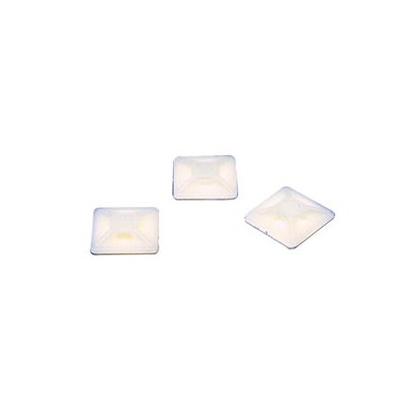 Fixapart CTMB 02 - samolepící příchytka pro stahovací pásky 4.8mm, 28x28mm, bílá