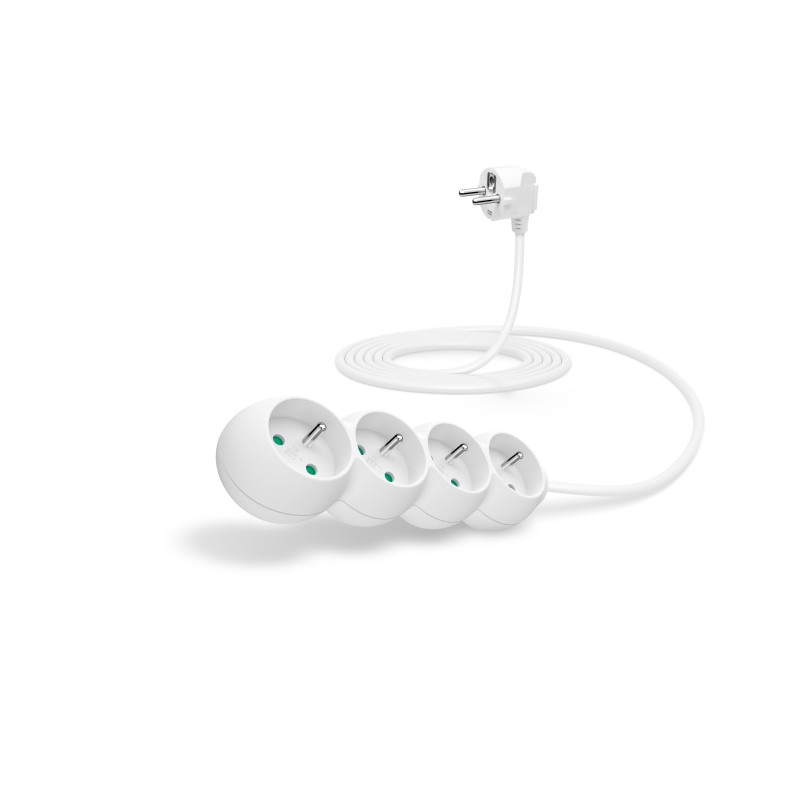 CONNECT IT prodlužovací kabel 230 V, 4 zásuvky, 3 m, bez vypínače (bílý)