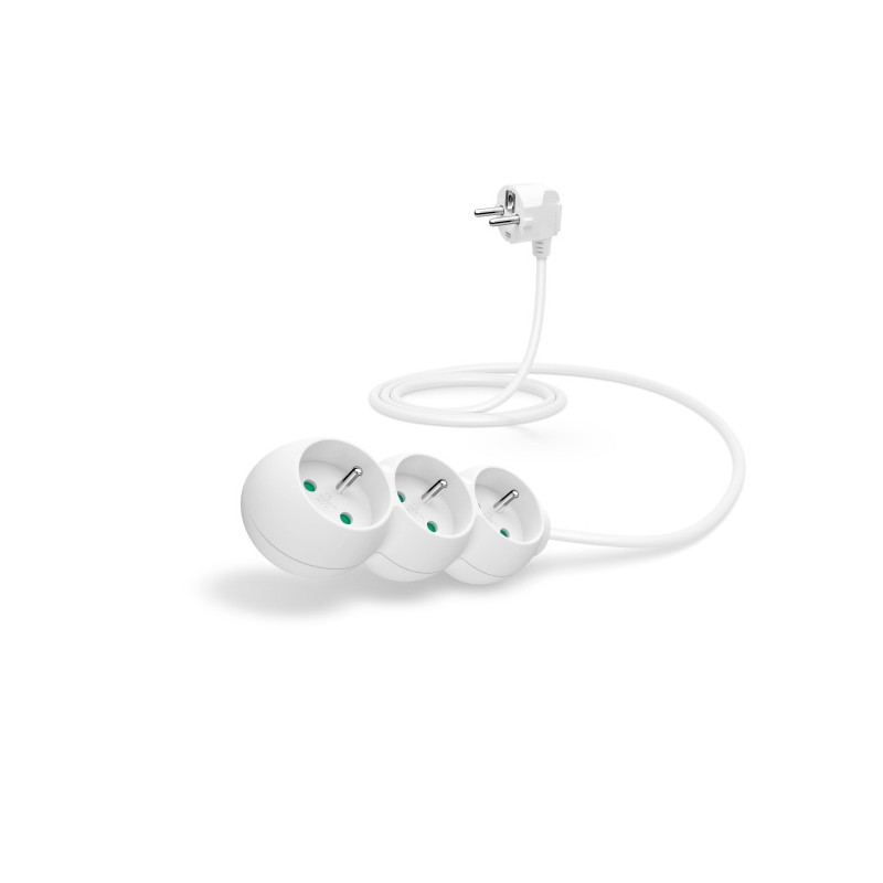 CONNECT IT prodlužovací kabel 230 V, 3 zásuvky, 1,5 m, bez vypínače (bílý)
