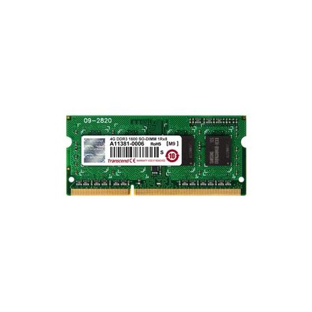 Transcend paměť SODIMM DDR3 4GB 1600MHz 1Rx8 CL11