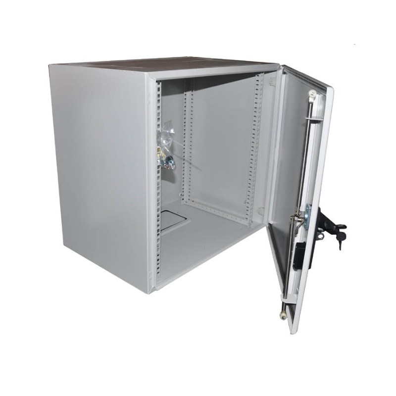 OCRACK 19" venkovní rozvaděč IP55 12U-420mm plechové dveře 3-bodový zámek