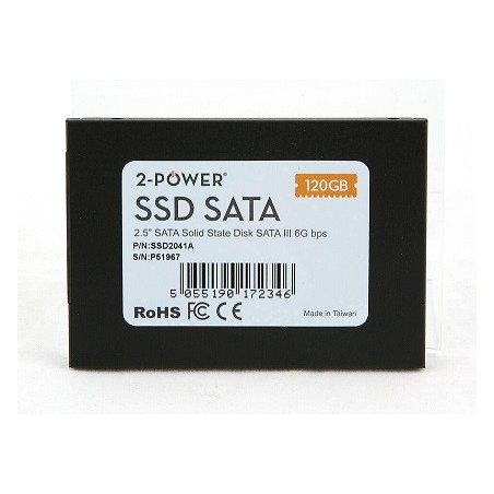 2-Power SSD 128GB 2.5" SATA III 6Gbps (Read 500MB/s, Write500MB/s) 3 YEARS WARANTY