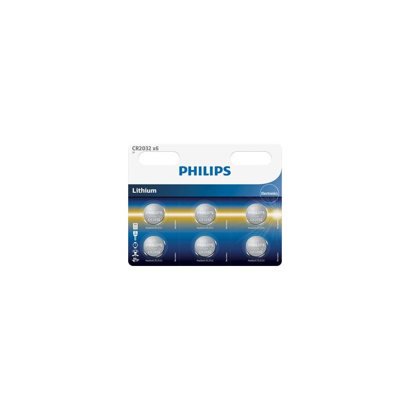 Philips baterie CR2032P6/01B - 6ks