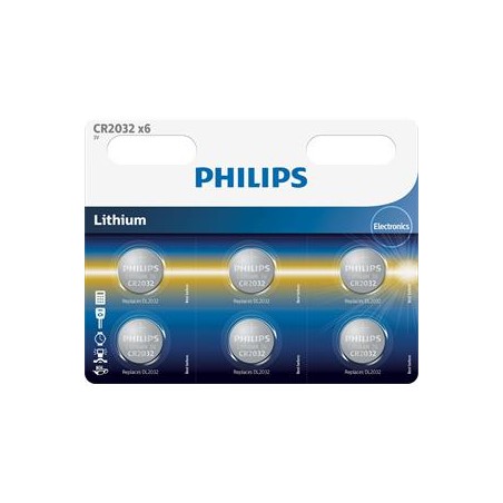 Philips baterie CR2032P6/01B - 6ks