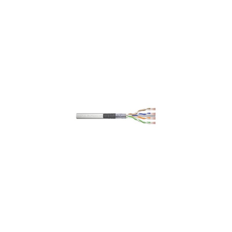 DIGITUS Patch kabel CAT 6 SF-UTP, surová délka 305 m, papírová krabička, AWG 26/7, LSZH, simplex, barva šedá
