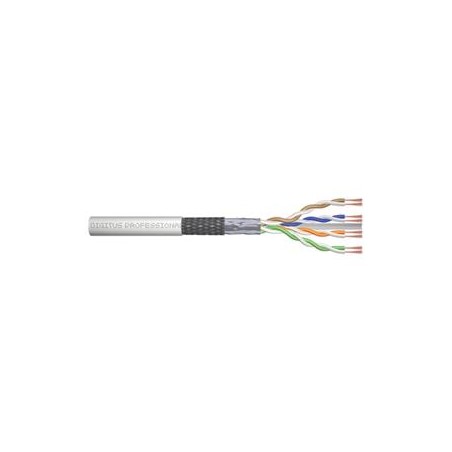 DIGITUS Patch kabel CAT 6 SF-UTP, surová délka 305 m, papírová krabička, AWG 26/7, LSZH, simplex, barva šedá
