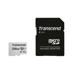 TRANSCEND MicroSDXC karta 256GB 300S, UHS-I U3 V30 + adaptér