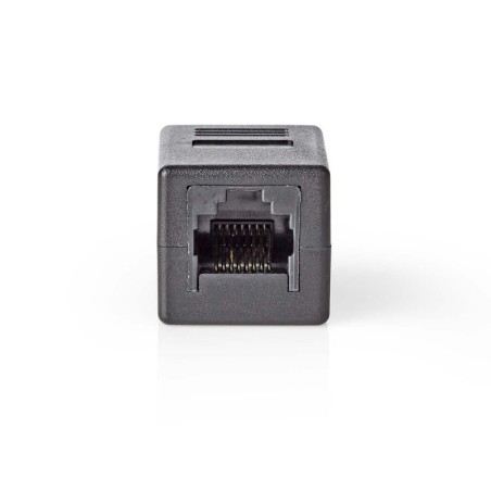 Nedis CCGB89010BK - Síťový Adaptér Cat 6 | RJ45 (8P8C) Zásuvka - RJ45 (8P8C) Zásuvka | Černá barva