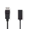 Nedis CCGB37150BK02 - DisplayPort – HDMI Kabel | DisplayPort Zástrčka - HDMI Zásuvka | 0,2 m | Černá barva