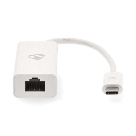 Nedis CCGB64950WT02 - Síťový adaptér USB | USB 3.2 Gen 1 | 1000 Mbps | USB-C Zástrčka | RJ45 Zásuvka | 0.20 m | Bílá