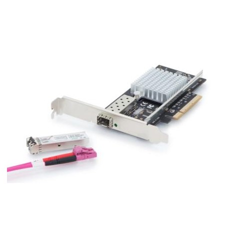 DIGITUS Karta SFP Gigabit Ethernet PCI Express 32-bit, držák s nízkým profilem, čipová sada Intel WGI210Karta SFP Gigabit