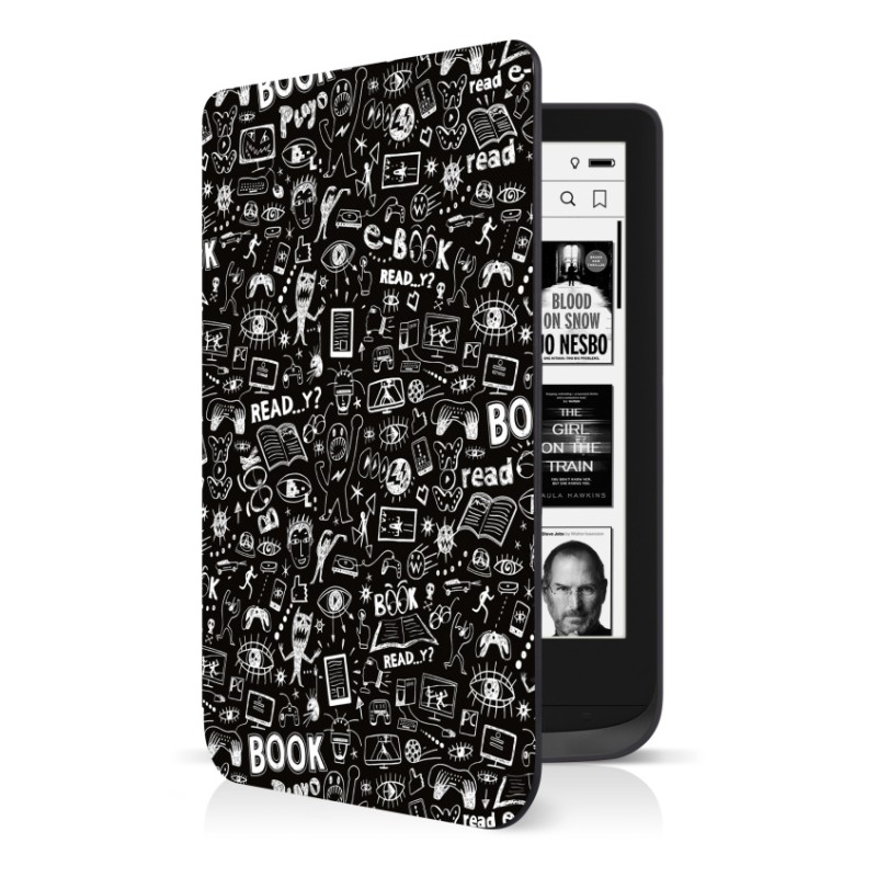 CONNECT IT Doodle pouzdro pro PocketBook 616/618/627/628/632, DOODLE ČERNÉ