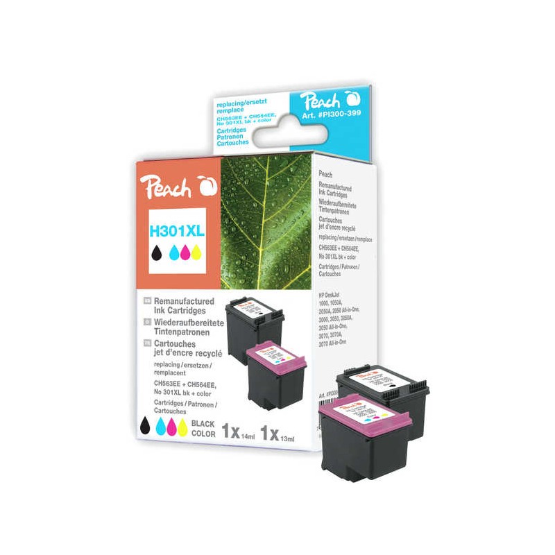 PEACH kompatibilní cartridge HP No 301XL MultiPack, black, color