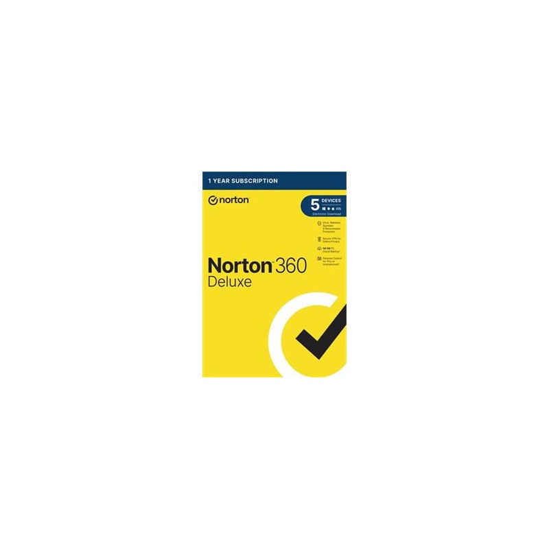 NORTON 360 DELUXE 50GB +VPN 1 uživatel pro 5 zařízení na 1rok