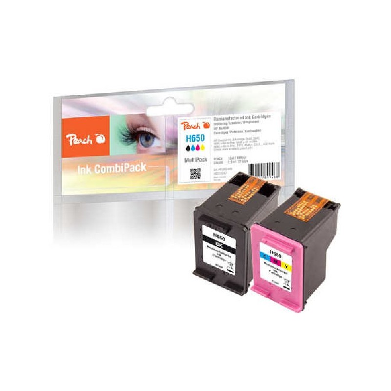 PEACH kompatibilní cartridge HP No 650 MultiPack, black, color, 12 ml, 7.1 ml