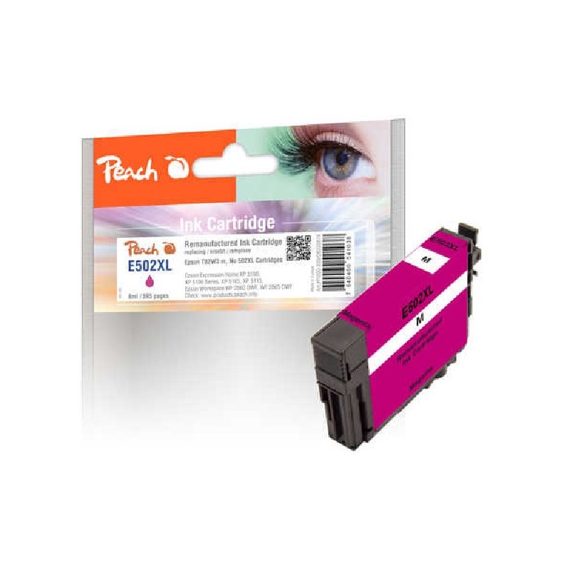 PEACH kompatibilní cartridge Epson T02W3, No 502XL purpurová, 8ml