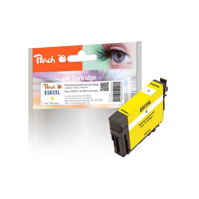 PEACH kompatibilní cartridge Epson T02W4, No 502XL žlutá, 8ml
