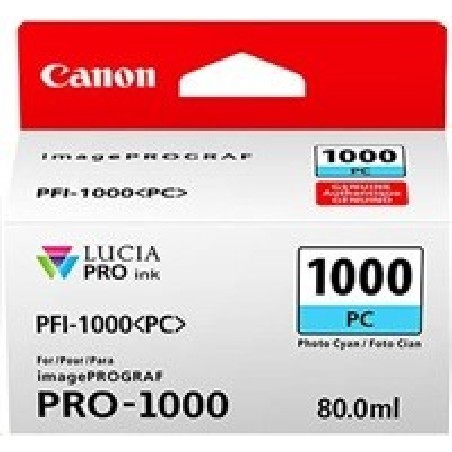 Canon CARTRIDGE PFI-1000PC photo azurová pro ImagePROGRAF PRO-1000 (600 str.)