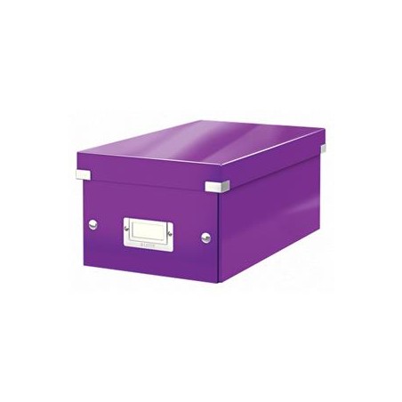 LEITZ Krabice na DVD Click&Store, purpurová