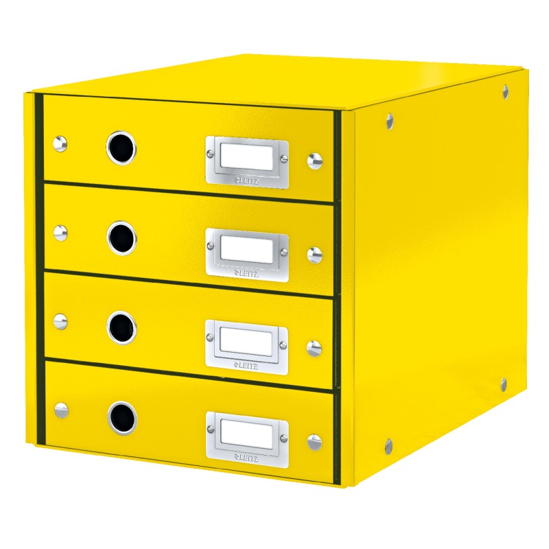 LEITZ Zásuvkový box Click&Store, 4 zásuvky, žlutá