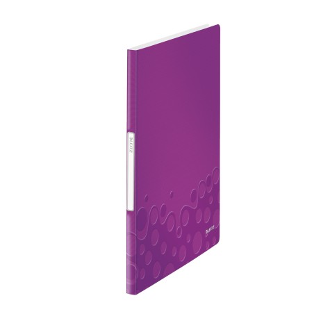 LEITZ Katalogová kniha WOW, PP, 20 kapes, purpurová