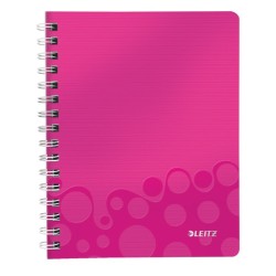 LEITZ Blok WOW A5, PP, linka, růžová