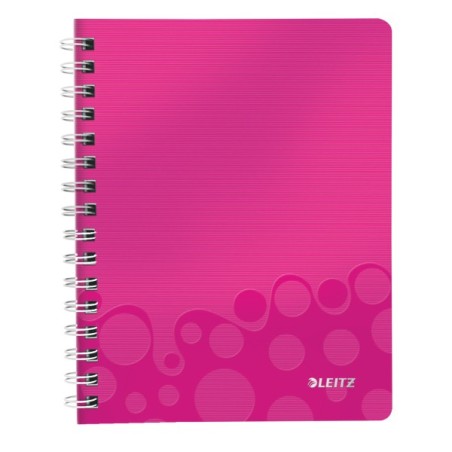 LEITZ Blok WOW A5, PP, linka, růžová