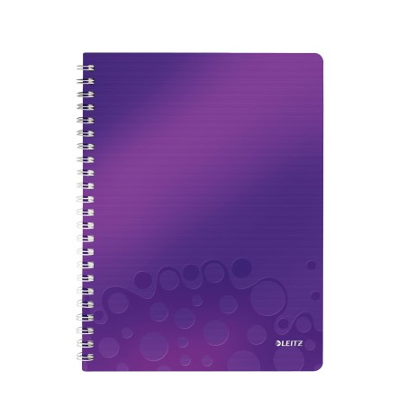 LEITZ Blok WOW A4, PP, linka, purpurová
