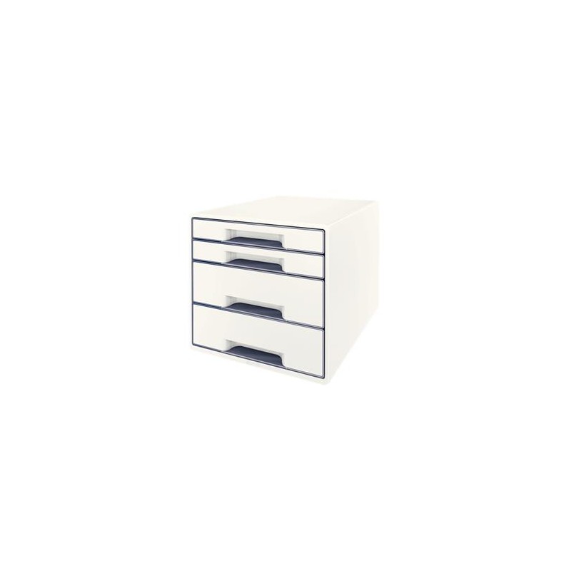 LEITZ Zásuvkový box WOW CUBE, 4 zásuvky, bílá/šedá