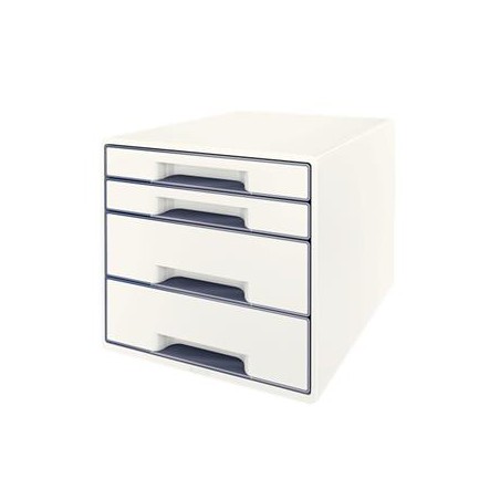 LEITZ Zásuvkový box WOW CUBE, 4 zásuvky, bílá/šedá