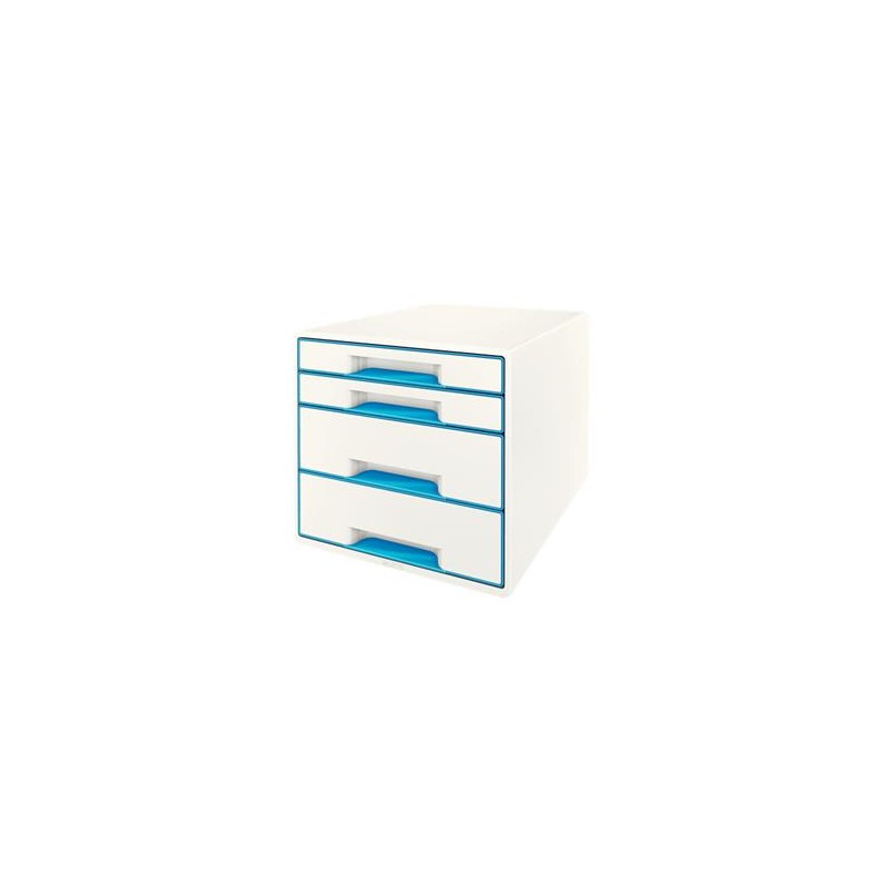 LEITZ Zásuvkový box WOW CUBE, 4 zásuvky, světle modrá