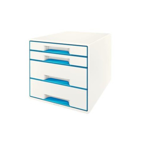 LEITZ Zásuvkový box WOW CUBE, 4 zásuvky, světle modrá