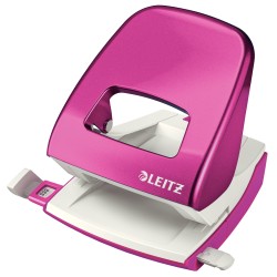 LEITZ Stolní děrovačka NeXXt WOW 5008, met. růžová, box