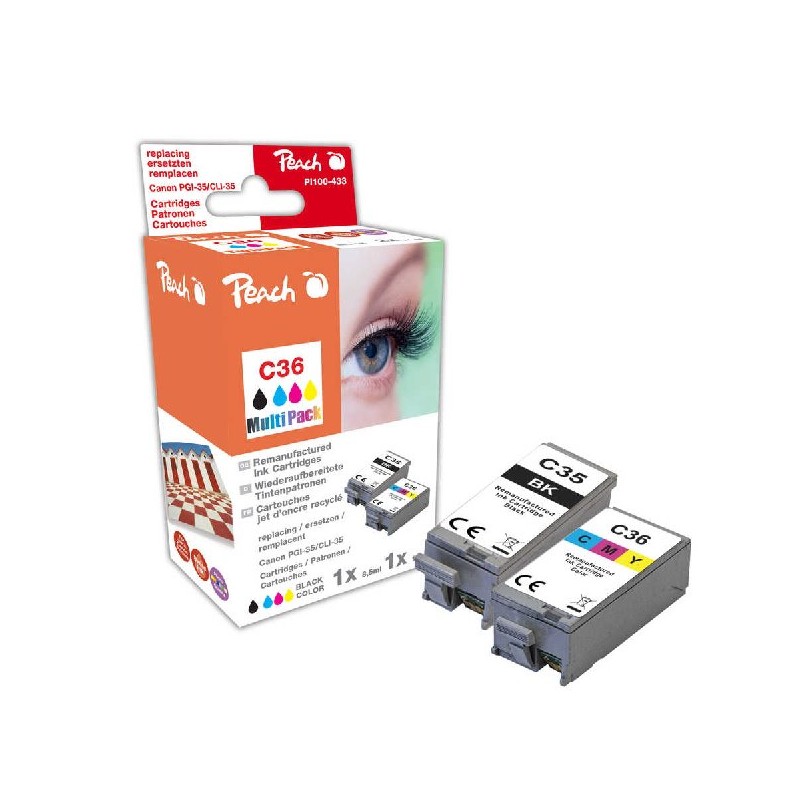 PEACH kompatibilní cartridge Canon PGI-35/CLI-36 MultiPack, 1x8.5ml, 1x11ml