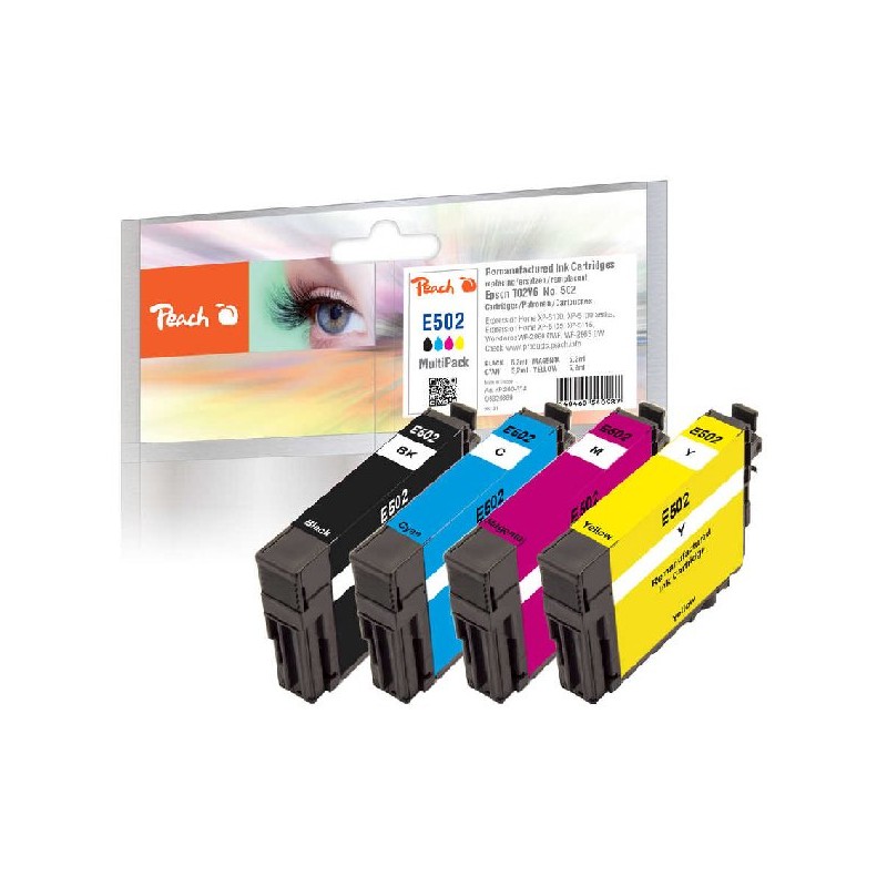 PEACH kompatibilní cartridge Epson 502 MultiPack, 1x6.2ml 3x5.2ml