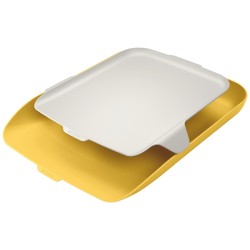 LEITZ Odkladač na dokumenty s organizérem Cosy, teplá žlutá