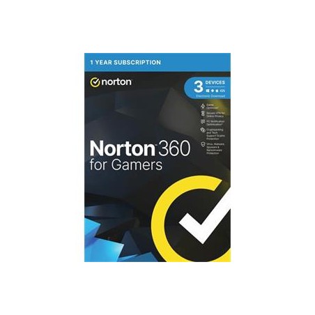 NORTON 360 FOR GAMERS 50GB CZ 1 USER 3 zařízení na 12 měsíců