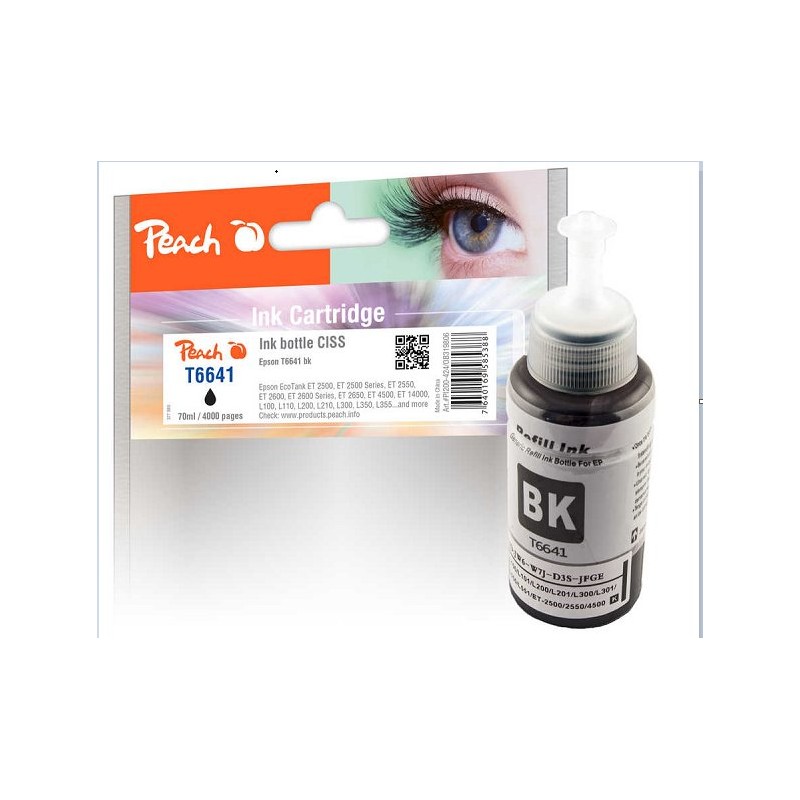 PEACH kompatibilní cartridge Epson 774BK, C13T774140 black, 70ml
