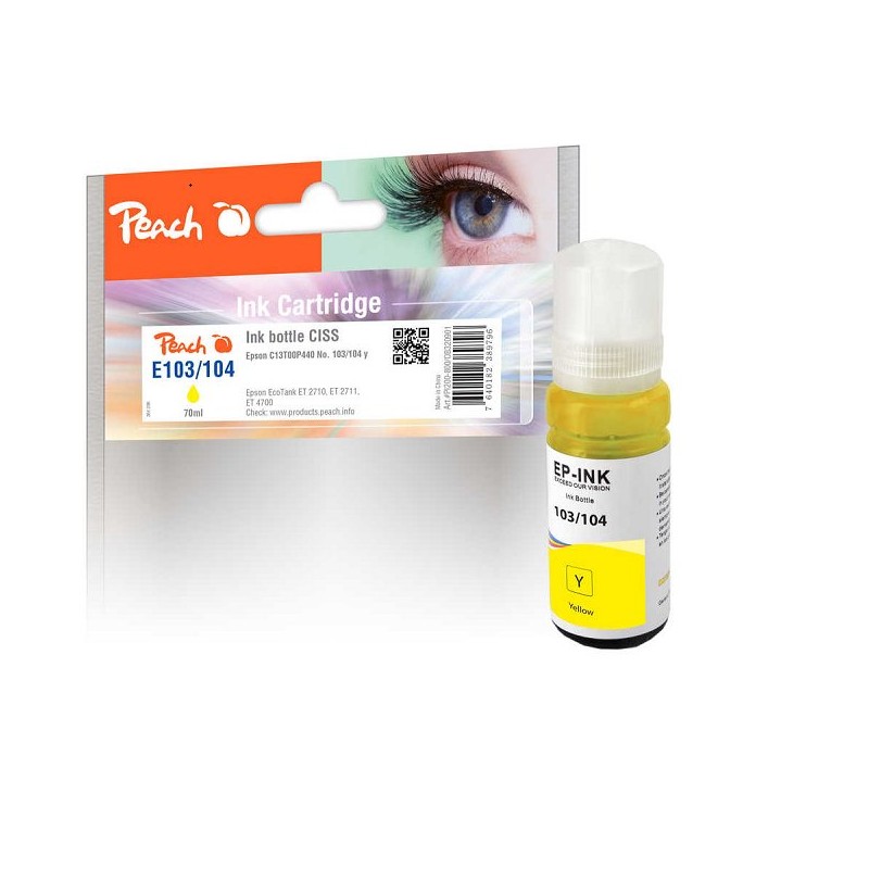 PEACH kompatibilní cartridge Epson No. 103/104, C13T00S440, C13T00P440, yellow, 70ml