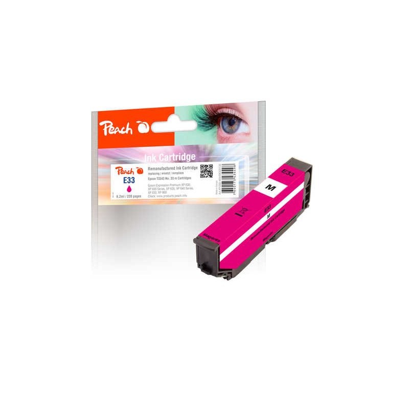 PEACH kompatibilní cartridge Epson T3343, No 33, magenta, 6,2 ml