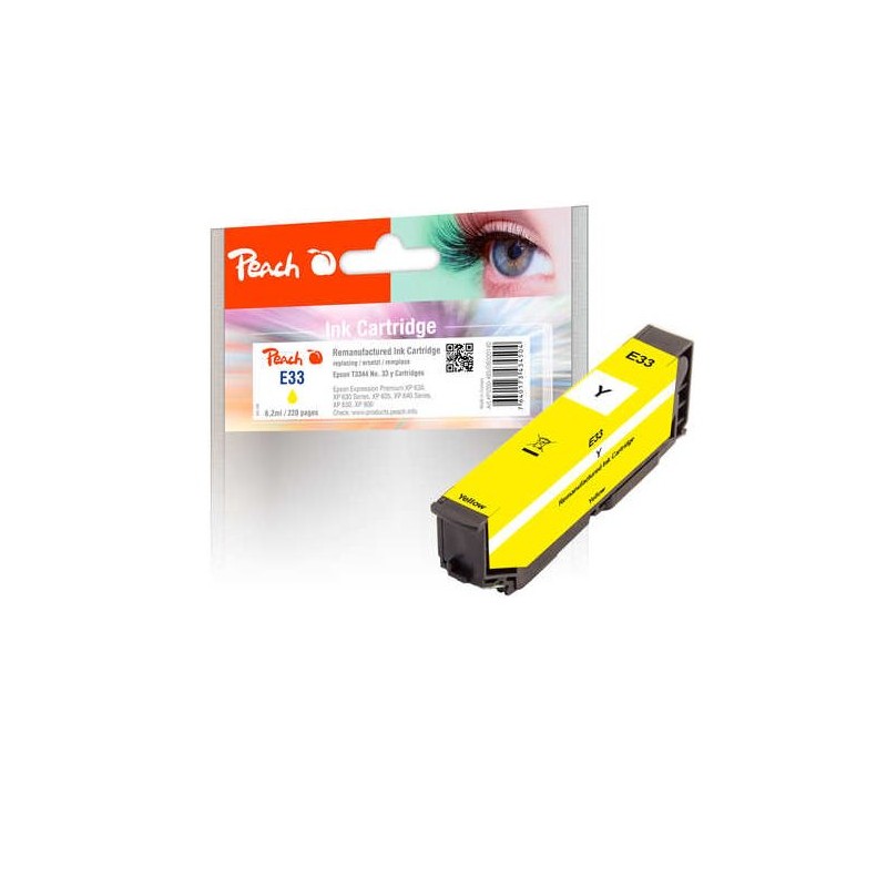 PEACH kompatibilní cartridge Epson T3344, No 33, yellow, 6,2 ml