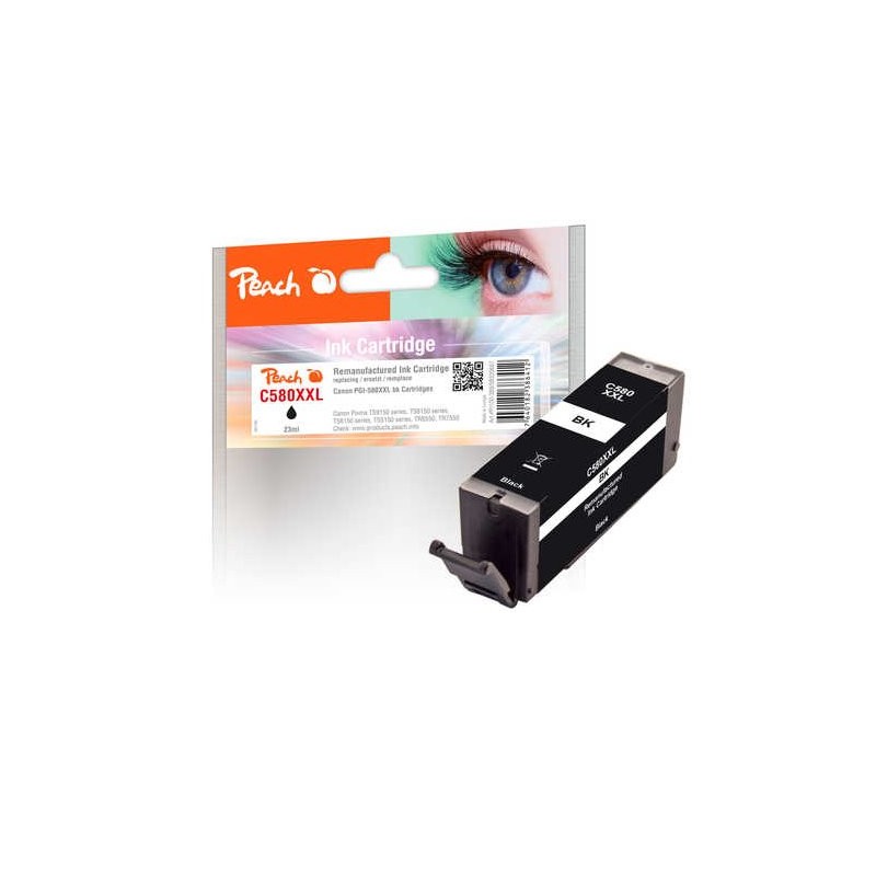 PEACH kompatibilní cartridge Canon PGI-580XXLPGBK, černá, 23 ml