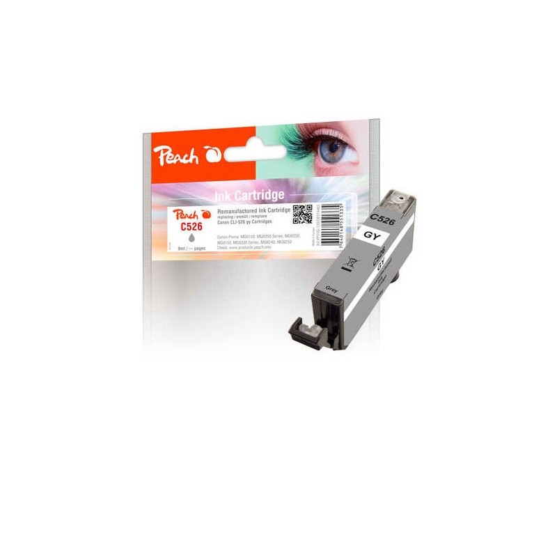 PEACH kompatibilní cartridge Canon CLI-526GY, Grey, 9 ml