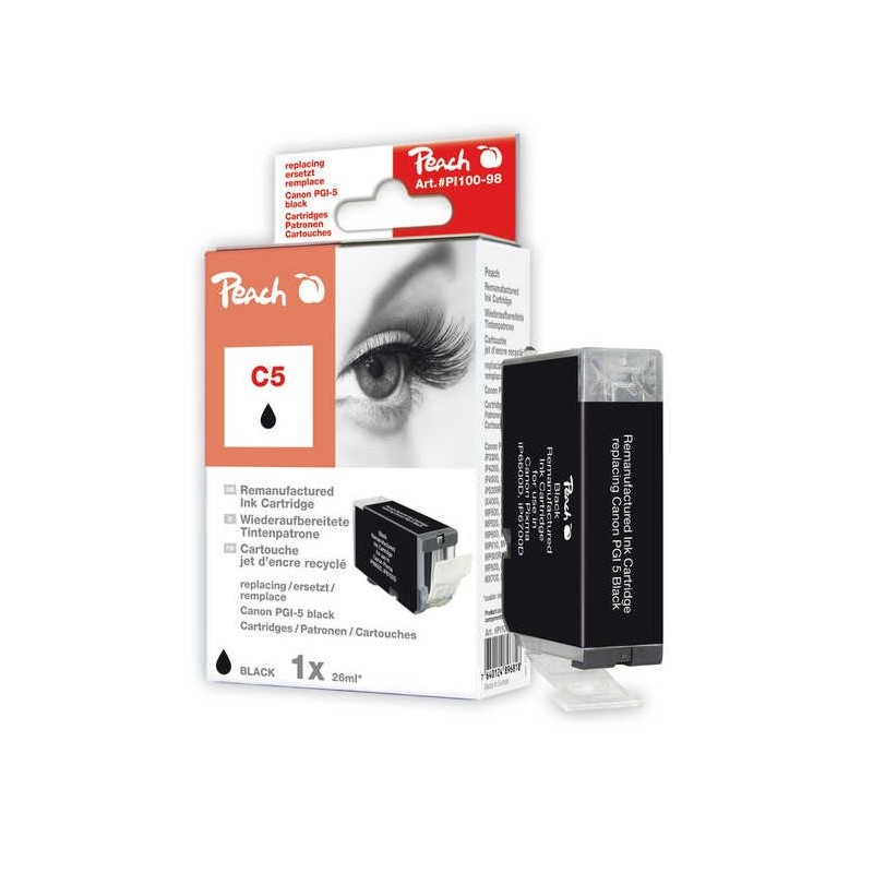PEACH kompatibilní cartridge Canon PGI-5 black, 26 ml