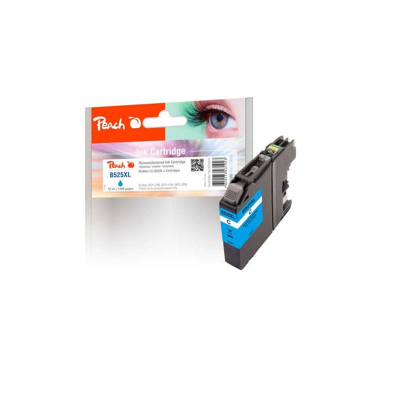 PEACH kompatibilní cartridge Brother LC-525XL, Cyan, 12 ml
