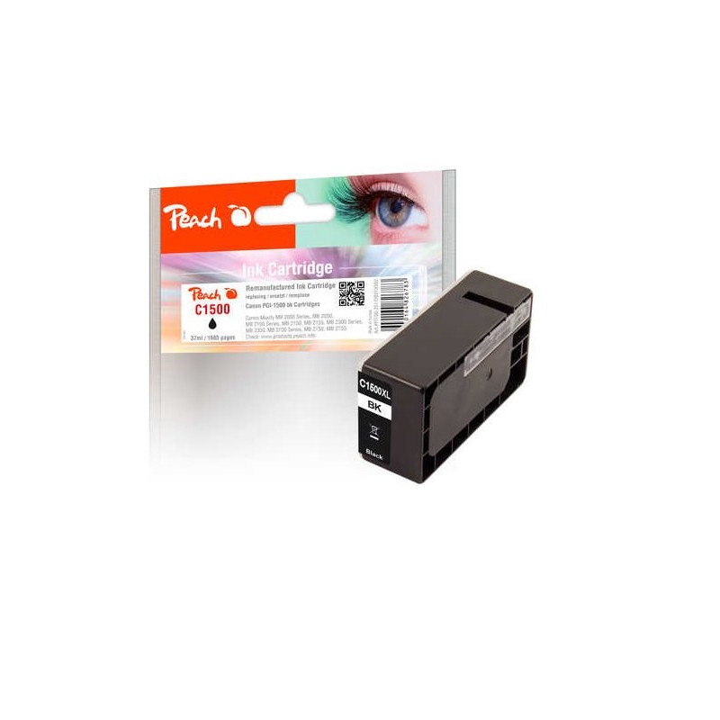 PEACH kompatibilní cartridge Canon PGI-1500XL, black, 37 ml