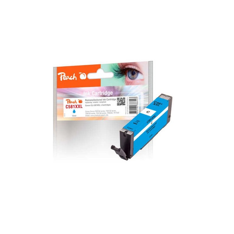 PEACH kompatibilní cartridge Canon CLI-581XXL, 1995C001, cyan, 12 ml