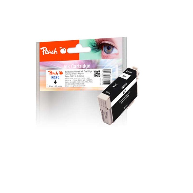 PEACH kompatibilní cartridge Epson T0801, black, 8,2 ml